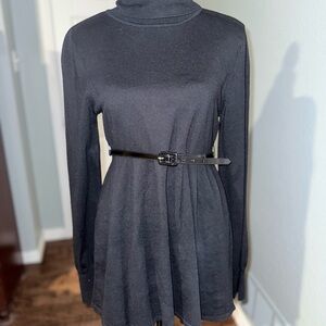 INC International Concepts Black Long Sleeve Dress